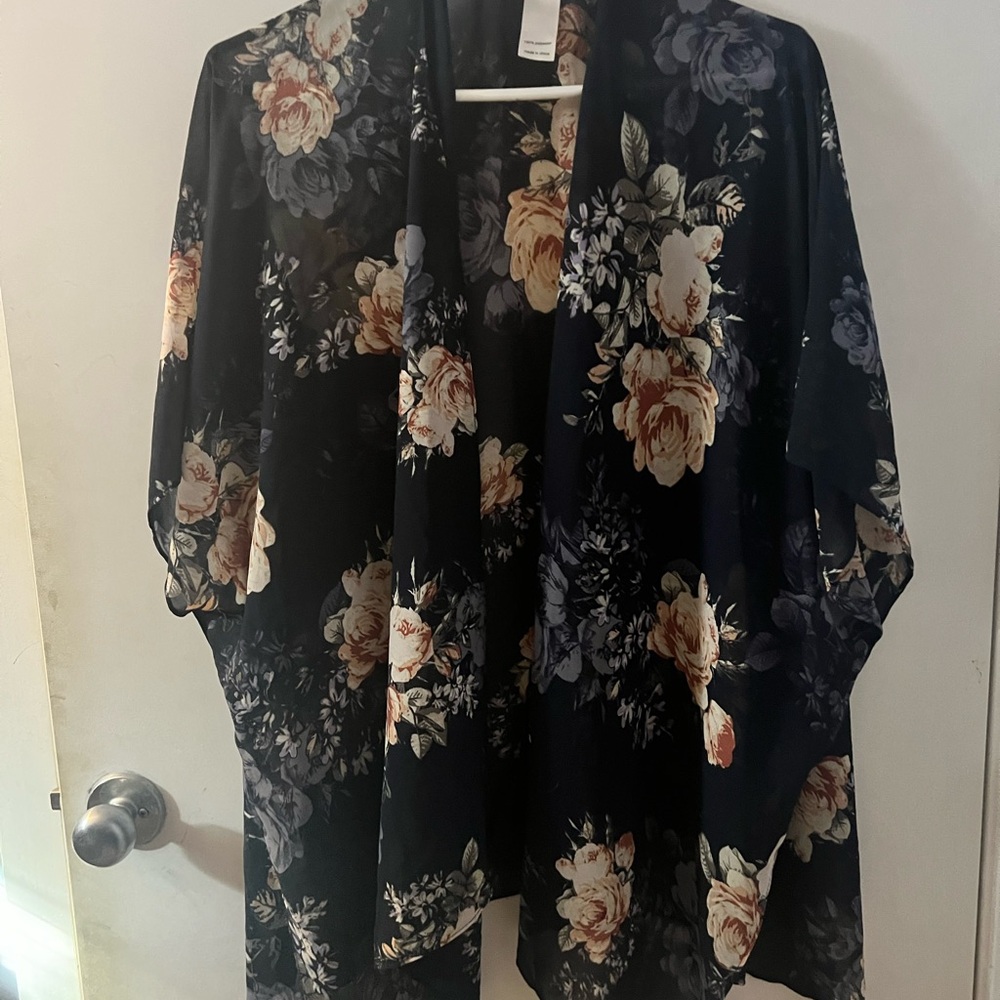 Floral Ruana Cardigan